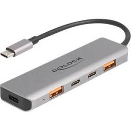DELOCK 64302 - USB 3.1 hub, 5 port, USB-C to 3x C, 2x A