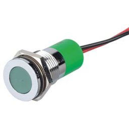 APEM APM Q14F3C G12E - Indicator LED, 12 V DC, 14 mm, wired, green/BrC
