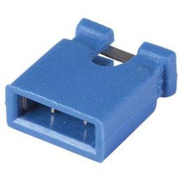FREI JUMPER 2,54 BL - Jumper, blue, RM 2.54, gold-plated