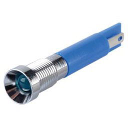 APEM APM Q8R1C B12E - Indicator LED, 12 V DC, 8 mm, FASTON, blue/BrC