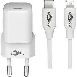 GOOBAY 61084 - USB (PD) charger, 5-12 V, 3 A, 20 W, Lightning, white