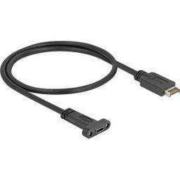 DELOCK 85526 - USB 3.1 E Key A 20 pin plug to USB C socket, installation, 50 cm