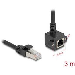 DELOCK 81099 - Patch cable extension, Cat.6, F/UTP, 3 m, black