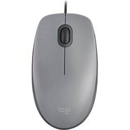LOGITECH M110GR - Mouse, Wired, Grey