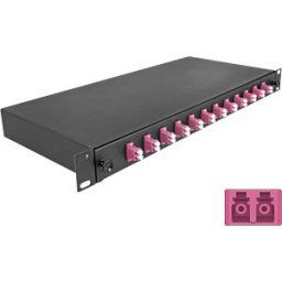 DELOCK 67005 - 19'' FO splice box, 12x LC duplex OM4, 1RU