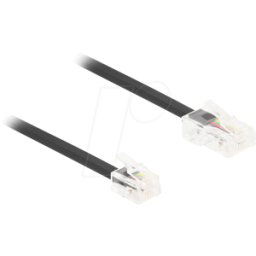 DELOCK 88035 - Telephone cable, RJ45 plug > RJ11 plug, black, 1 m
