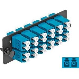 DELOCK 66930 - Fiber Optic Adapter Panel, 12 Port, LC Duplex UPC, blue