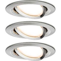 PAULMANN PLM 93447 - Nova Coin recessed light, 6 W, 2700 K, 50°, round, iron, set of