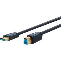 CLICKTRONIC CLICK 70090 - USB 3.0cable, A plug auf B plug, blue, 0,5 m