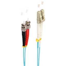 SHIVERPEAKS SHVP BS77950-3 - FO patch cable, duplex, LC / ST, 50/125µ, OM3, aqua, 10m