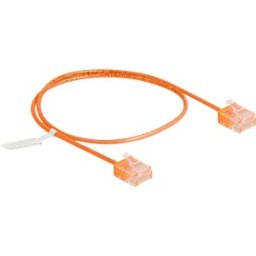 DELOCK 80854 - RJ45 Network Cable Cat.6 UTP Ultra Slim 0.5 m orange with short
