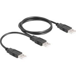 DELOCK 80000 - USB 2.0 cable Type-A to 2 x Type-A 70 cm