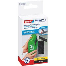 TESA 55224 SW - tesa® On & Off Velcro tape, black