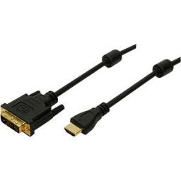 LOGILINK CH0013 - HDMI cable, A/M to DVI/M, 1080p, 2x ferrite, bidirect, black, 3