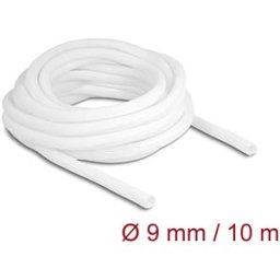 DELOCK 20812 - Braided Sleeve self-closing 10 m x 9 mm white