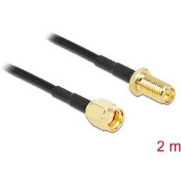 DELOCK 90445 - RP-SMA connector to RP-SMA socket LMR/CFD100 2 m