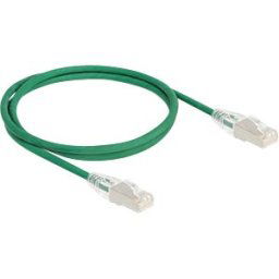 DELOCK 80365 - Patch cable Cat.6a U/FTP Slim 1 m green