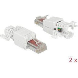 DELOCK 86416 - RJ45 plug Cat.6 UTP toolfree 2 pieces
