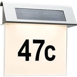 PAULMANN PLM 93765 - LED solar house number light, silver, IP44