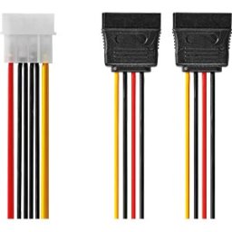 NEDIS N CCGB73520VA015 - Internal power cables, Molex connector > 2x SATA 15-pin port, 0.