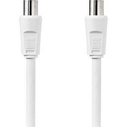 NEDIS N CSGL40000WT30 - Coaxial cable, IEC connector IEC port, 3.00 m, round, white