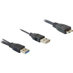 DELOCK 82909 - Delock USB 3.0 A plug > USB 3.0 micro B plug + USB 2.0 A plug ca