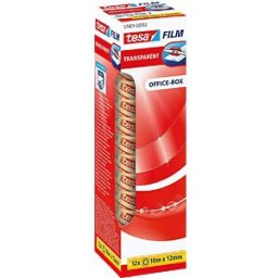 TESA 57401 - tesafilm® transparent, 10 m x 12 mm, 12 rolls