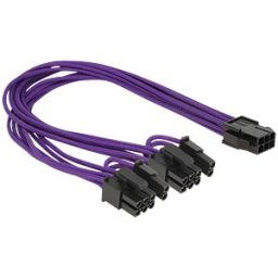 DELOCK 83704 - PCIe 6 pin Bu > 2 x 8 pin St 30 cm Delock