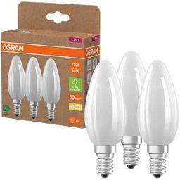 LEDVANCE GMBH OSR 854338694 - E14 LED bulb, 2.2 W, 470 lm, 2700 K, frosted, pack of 3