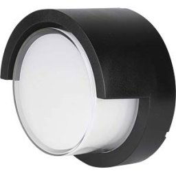 V-TAC VT-218538 - Wall light fixture, 12 W, 1155 lm, 4000 K, black, IP65, round