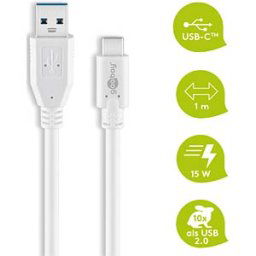 GOOBAY 67188 - USB 3.0 cable, A male to C male, 1 m