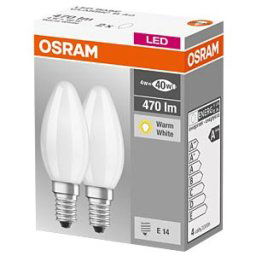 LEDVANCE GMBH OSR 075803930 - Osram-LED Base Retro, 2-Pack, e14, matt, 4 W, 470 lm