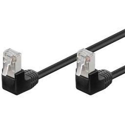 GOOBAY PK-C5 2SW2XAGW - 2-m cat. 5e patch cable, 2x 90° plug, black
