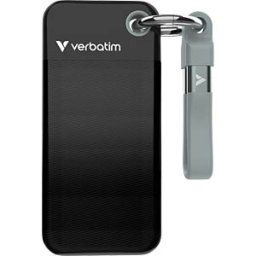 VERBATIM 32194 - Verbatim Pocket SSD mit Schlüsselring, 2TB Schwarz/Grau