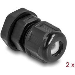 DELOCK 60467 - EX Cable Gland M12 black 2 pieces