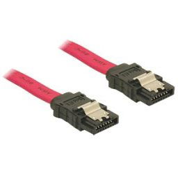 DELOCK 84302 - Cable SATA 50cm red str/str Metall