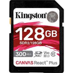 KINGSTON SDR2/128GB - SDXC memory card 128 GB, Canvas React Plus UHS-II