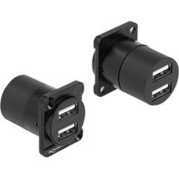 DELOCK 87812 - D-Type Module USB 2.0 Type-A 2 x female to 2 x female