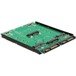 DELOCK 62946 - Converter 2x SATA 22 pin > 2x M.2 / 2x mSATA, 3.5''