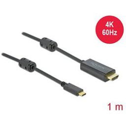 DELOCK 85969 - Cable, USB-C > HDMI, 4K 60Hz, active, DP Alt, ma./ma. 1 m