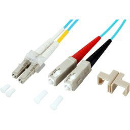 EFB-ELEKTRONIK O0314.20 - Duplex Jumper LC-SC 50/125µ, 20 m, OM3, aqua