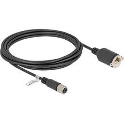 DELOCK 80462 - M12 Cable X-coded 8 pin female to RJ45 jack for installation Cat