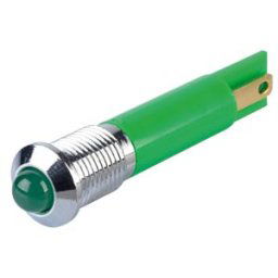 APEM APM Q8P1C G220E - Indicator LED, 220 V AC, 8 mm, FASTON, green/BrC