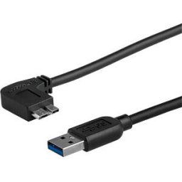 STARTECH.COM ST USB3AU2MLS - USB 3.0 Cable, A Male to Micro B Male, 2 m, angled