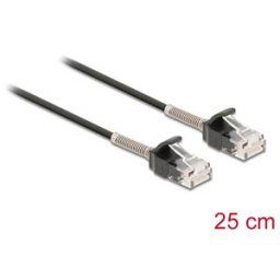 DELOCK 87014 - Patch cable RJ45 Cat.6a UTP with kink protection 0.25 m black
