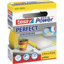 TESA 56341 GE - TESA extra Power cloth tape, 19 mm, yellow