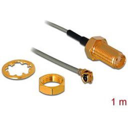 DELOCK 89919 - Antenna Cable SMA jack bulkhead to MHF® I plug