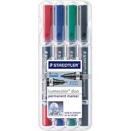 STAEDTLER 348C4 - Permanent duo / F 0.6 mm & M 1.5 mm / 4-colour