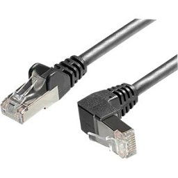 MAXTRACK TME TI45-2 - Patch cable Cat.6a S/FTP angled / straight, 2 m
