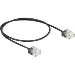 DELOCK 80370 - Patch cable Cat.6 UTP Ultra Slim 0.5 m black
